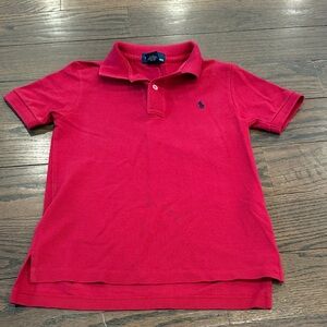 Ralph Lauren Kids Red Polo Shirt with Navy Pony